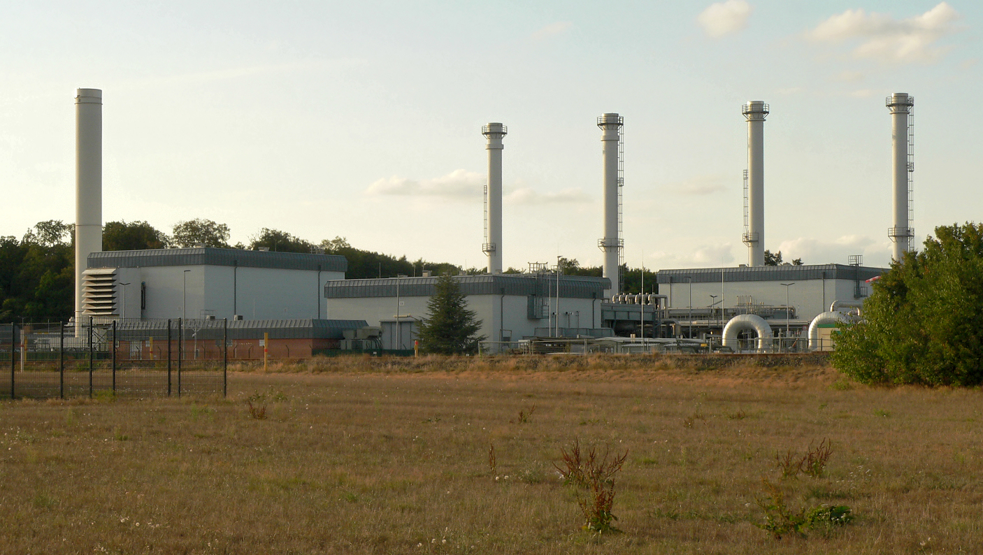 Instalaciones de almacenamiento subterráneo de gas natural en Rehden, Alemania, fotografía de archivo de 2022