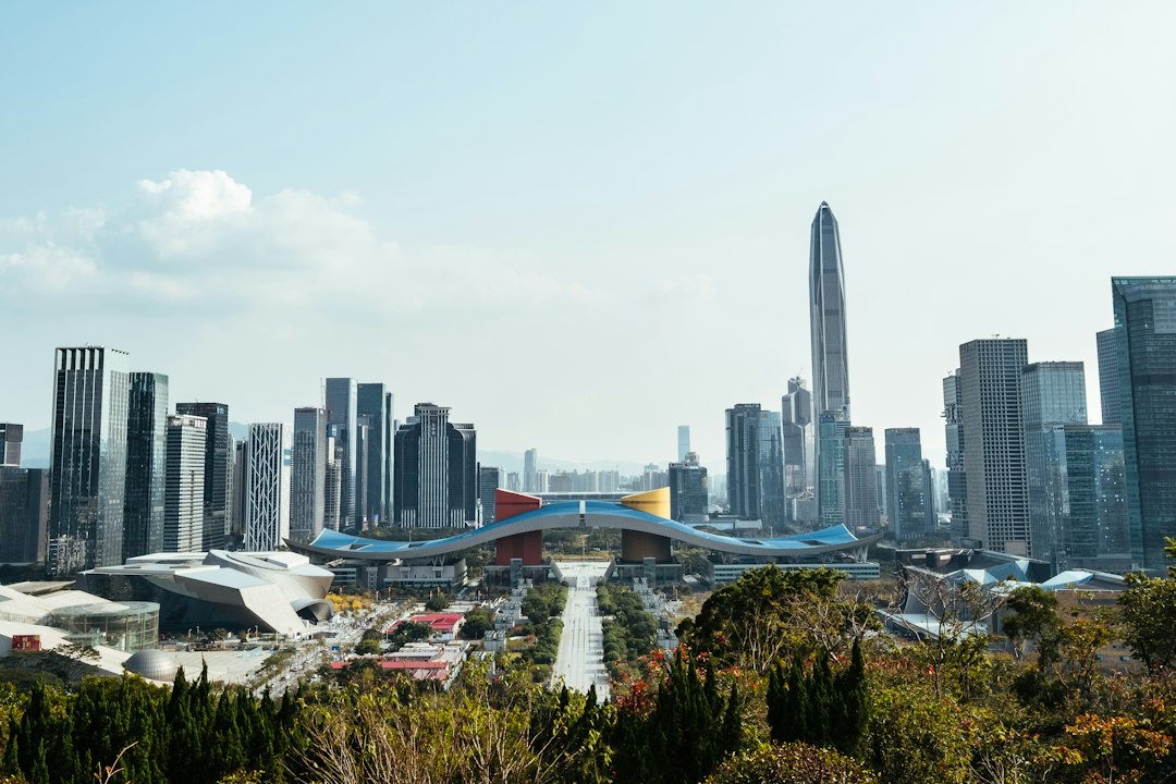 Horizonte urbano de Shenzhen, sede de Tencent