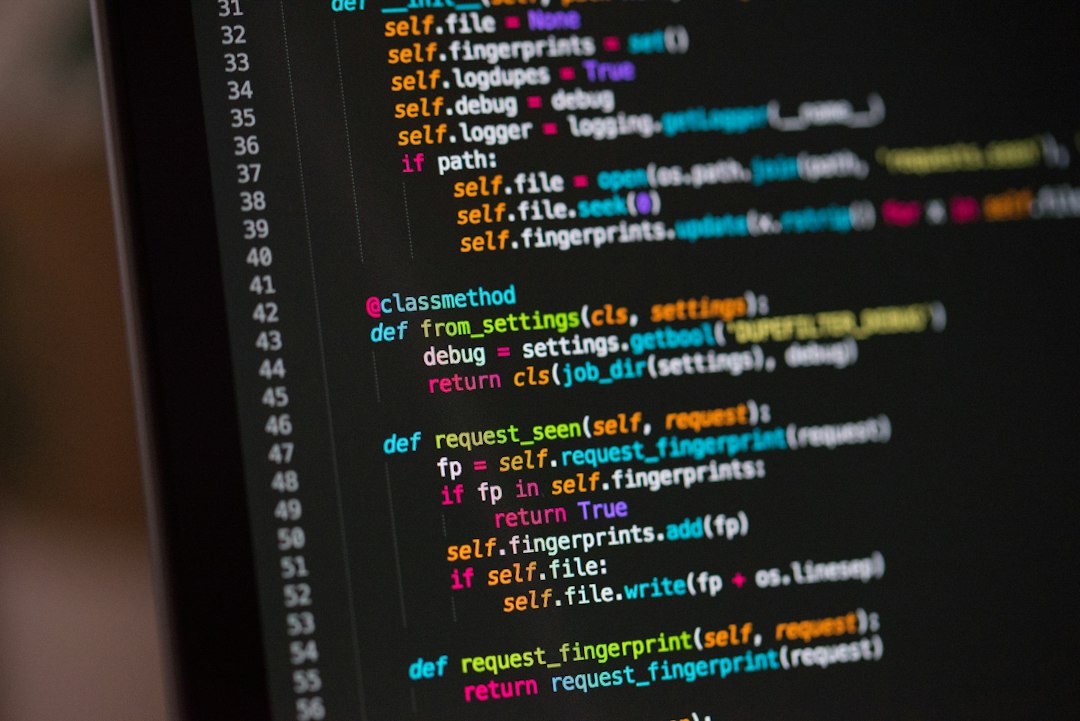 Pantalla de código de programación