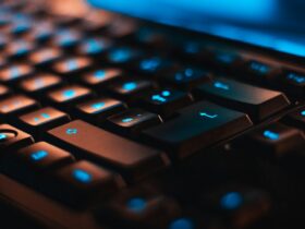 Teclado de ordenador para gestionar registros empresariales