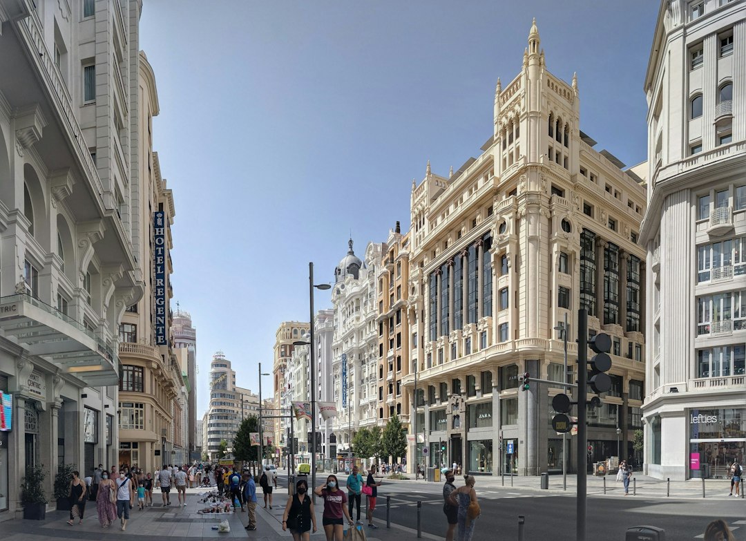 Distrito financiero y edificios de oficinas en Madrid