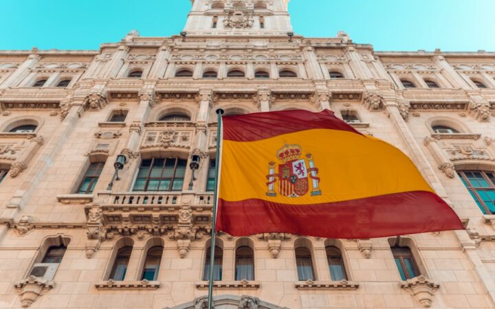 Vista de Madrid y edificios institucionales