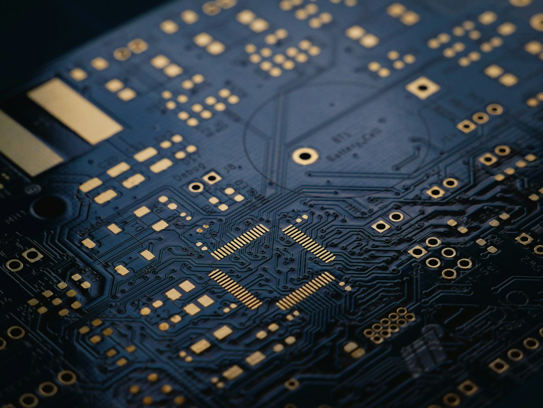 Placa electrónica con procesadores utilizados en dispositivos móviles