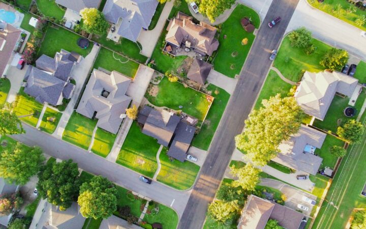 Barrio residencial de Estados Unidos