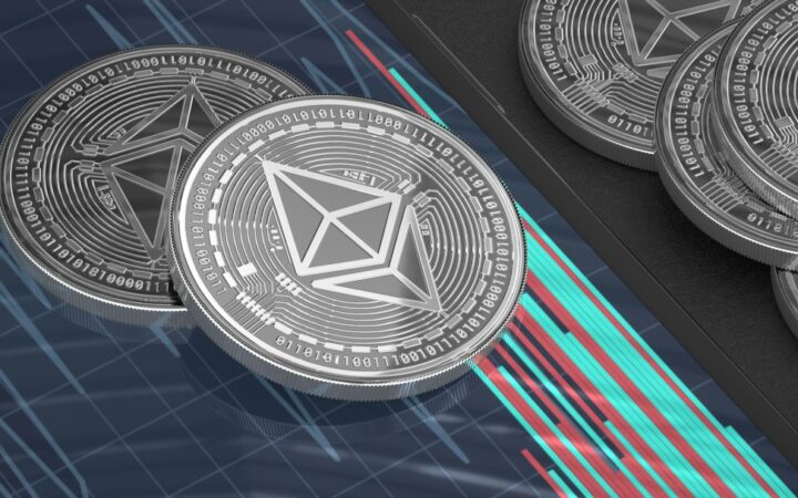Ilustración de Ethereum y tecnología blockchain