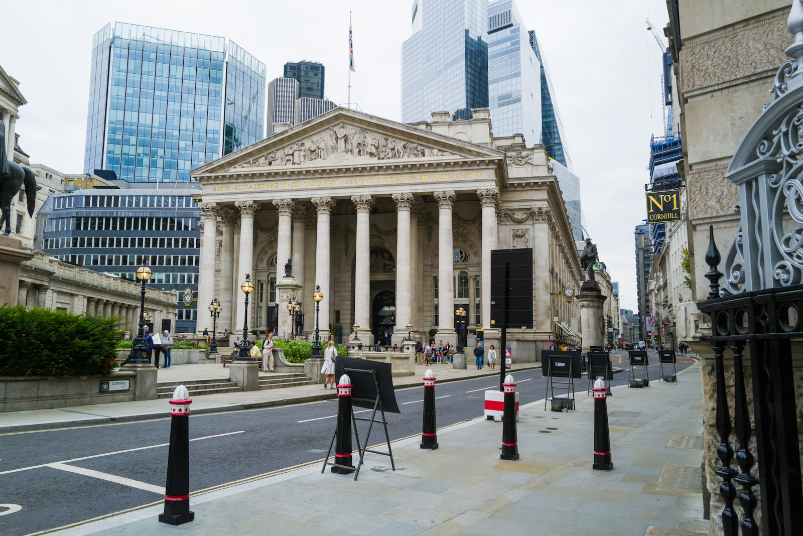 Royal Exchange en el distrito financiero de Londres